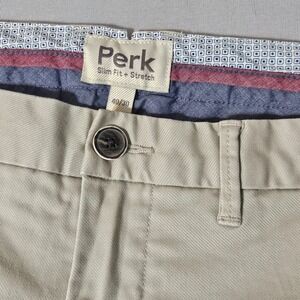 Perk Chinos Men 40x29 Tan Slim Fit Stretch Feel‎ Good Khaki Pants